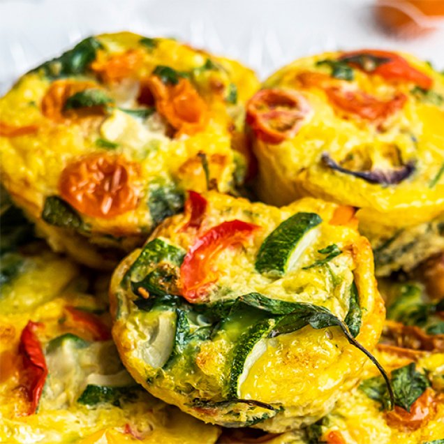 Looking for a low-carb start way to start your day? These little frittatas make a quick and healthy breakfast! This recipe is just a start, so feel free to experiment with different veggies, such as zucchini, asparagus, or bell peppers.